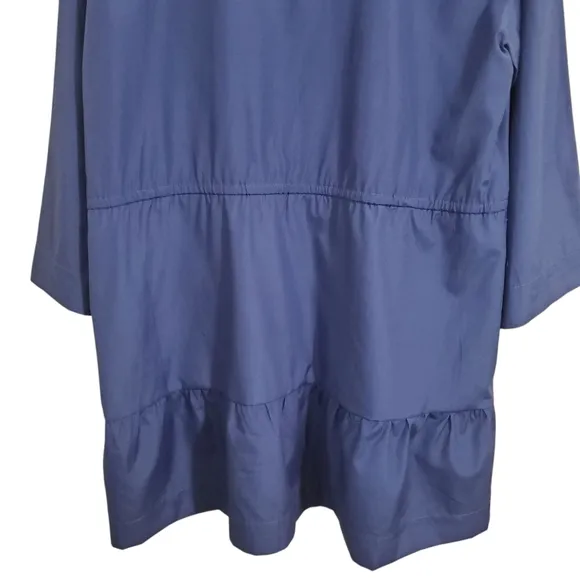Pomander Place Tuckernuck Women's Navy Blue Lucy Mini Dress Tiered Tie Waist L
