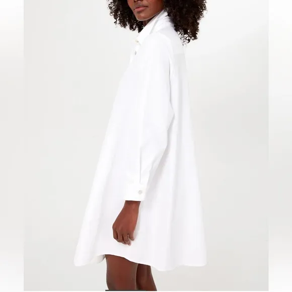 POMANDER PLACE White Oxford Harris Shirt Dress