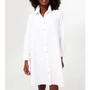 POMANDER PLACE White Oxford Harris Shirt Dress