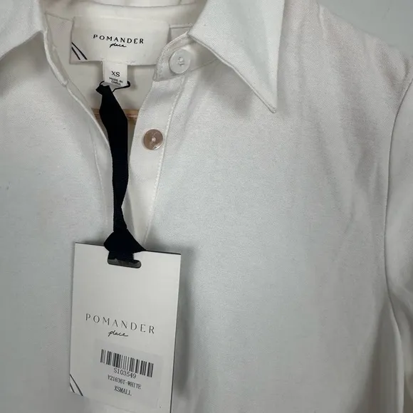 POMANDER PLACE White Oxford Harris Shirt Dress