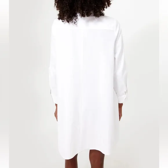 POMANDER PLACE White Oxford Harris Shirt Dress