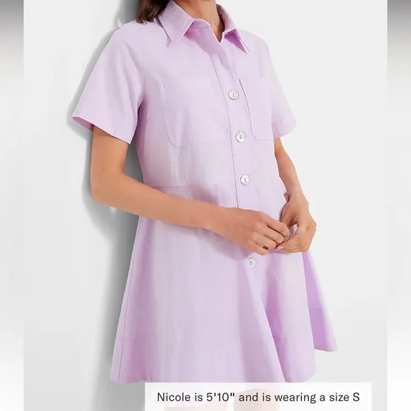 POMANDER PLACELilac Meryl Shirt Dress