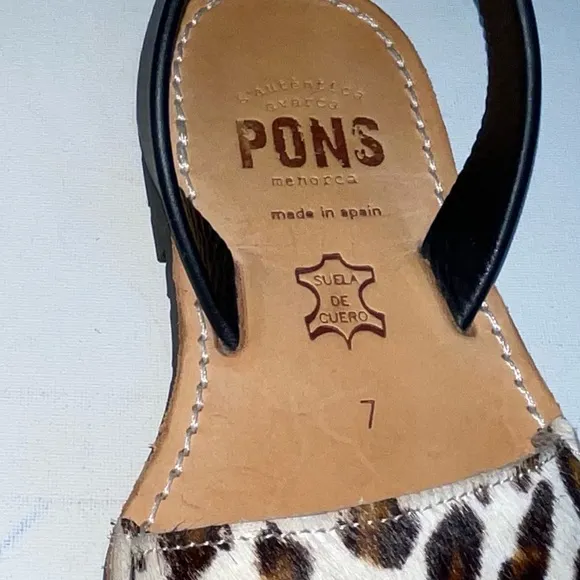 Pons Avarca Menorca Slip On Sandals Ankle Strap Women's Size 7