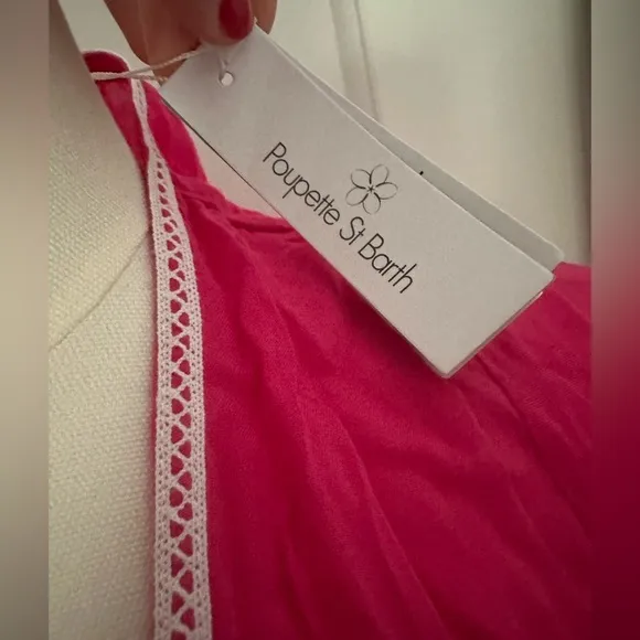Poupette St. Barth Wrap Dress Fuscia Size Small NWT