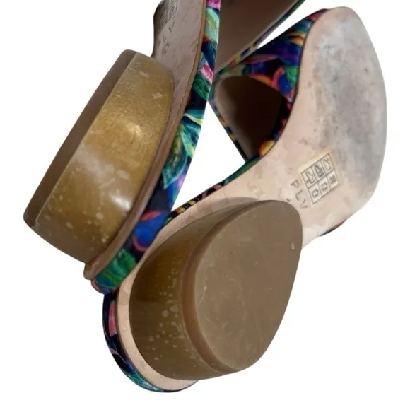 Pour La Victoire x Anthro Slide Sandals Excellent Bright Satin Upper Women’s 10