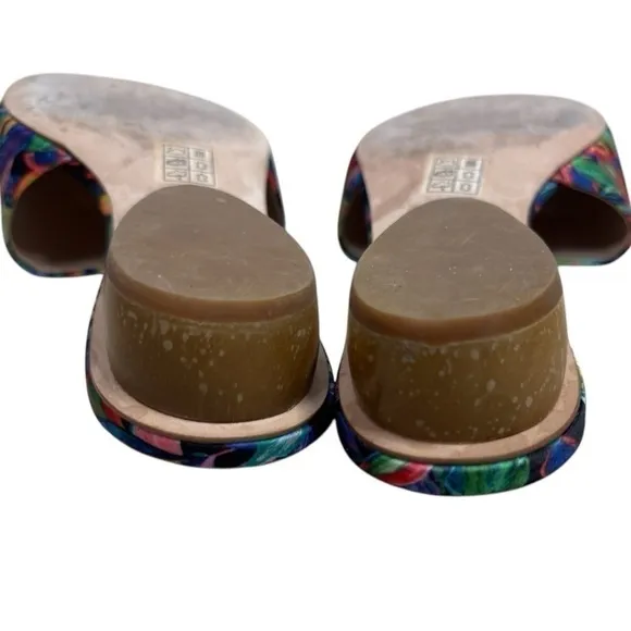Pour La Victoire x Anthro Slide Sandals Excellent Bright Satin Upper Women’s 10