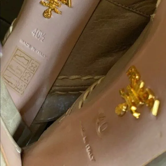 Prada Beige Platform Peeptoe Sandals