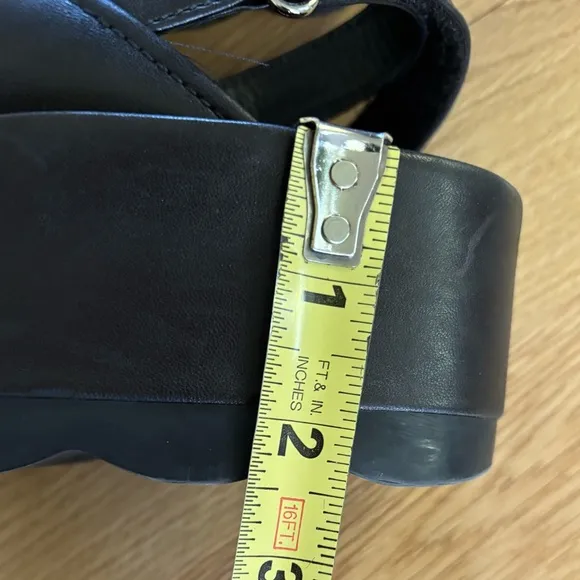 Prada Black Leather Sandals Size 37.5