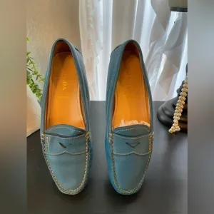 Prada Blue Loafers Size 37.5 (US Size 7.5)