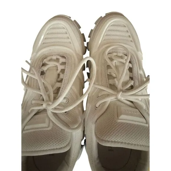 Prada Cloudbust Thunder Unisex White Low Top Sneakers Casual Athletic size 44