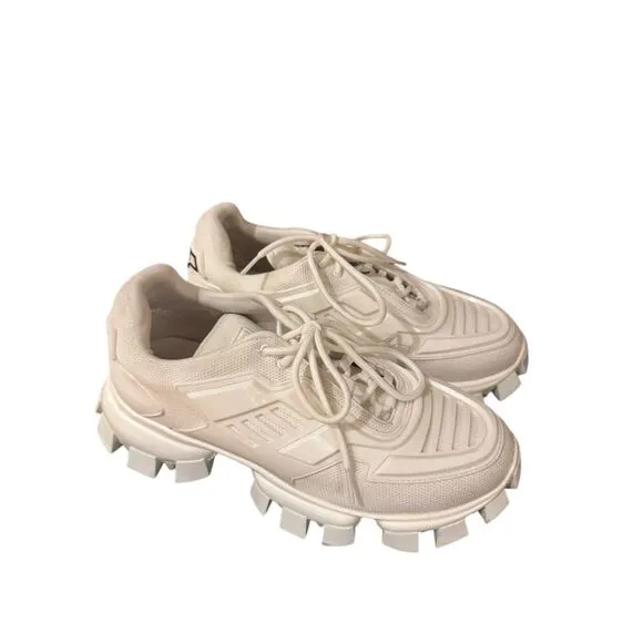 Prada Cloudbust Thunder Unisex White Low Top Sneakers Casual Athletic size 44