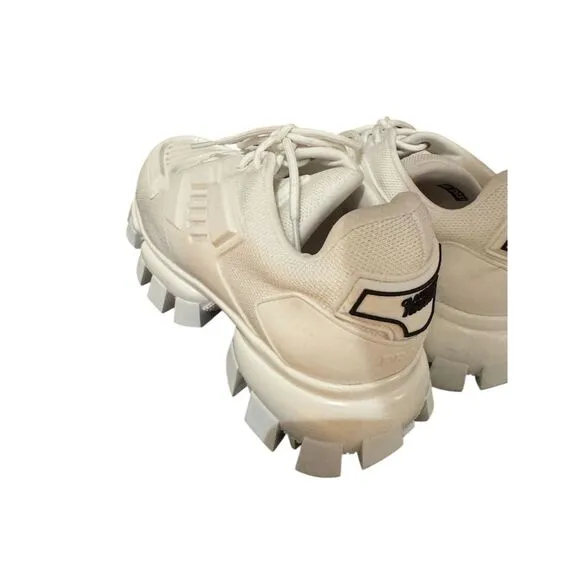 Prada Cloudbust Thunder Unisex White Low Top Sneakers Casual Athletic size 44