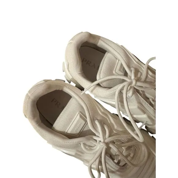 Prada Cloudbust Thunder Unisex White Low Top Sneakers Casual Athletic size 44