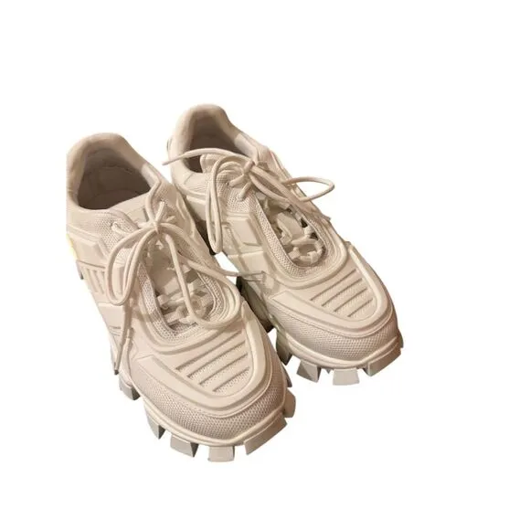 Prada Cloudbust Thunder Unisex White Low Top Sneakers Casual Athletic size 44