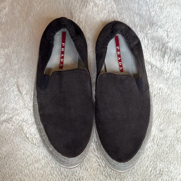 PRADA Linea Rossa Suede Espadrilles in Women’s 9.5 Wide
