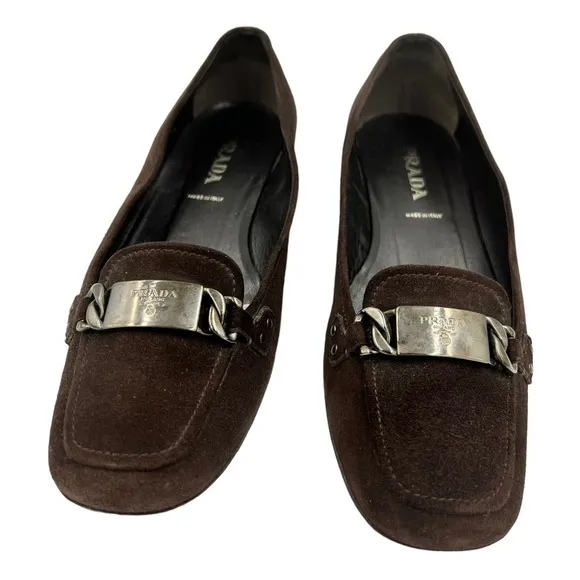 PRADA Suede Leather Loafers