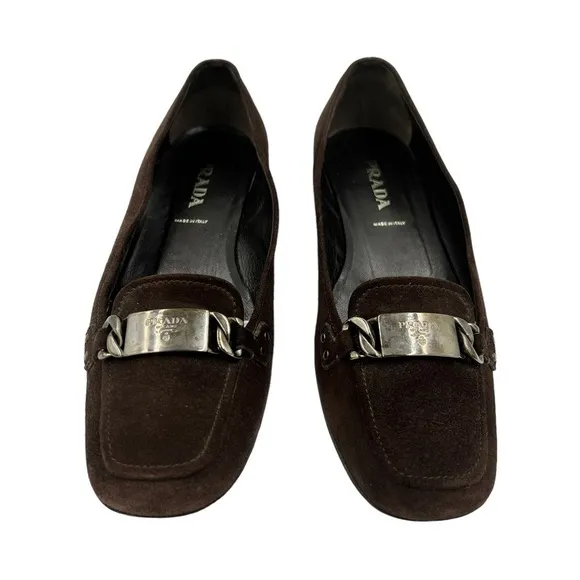 PRADA Suede Leather Loafers
