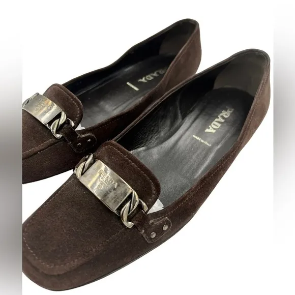 PRADA Suede Leather Loafers