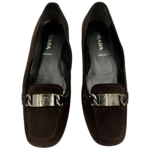 PRADA Suede Leather Loafers