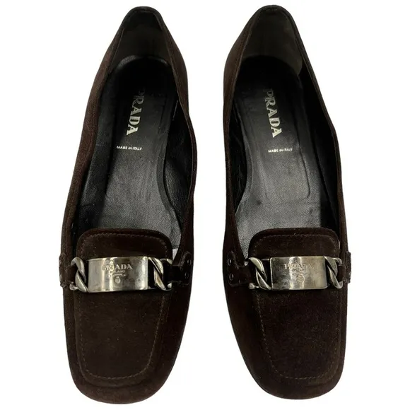 PRADA Suede Leather Loafers
