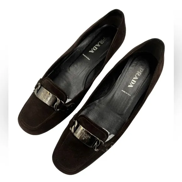 PRADA Suede Leather Loafers
