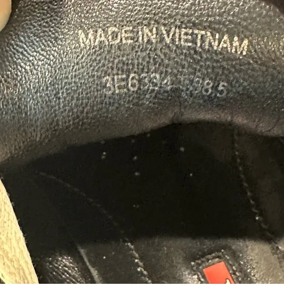 Prada US 8.5 Black Suede Cap Toe Sneakers