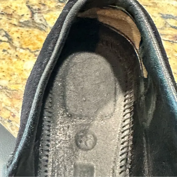 Prada US 8.5 Black Suede Cap Toe Sneakers