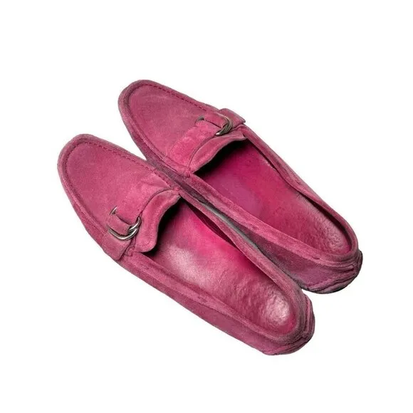 PRADA Vintage Pink Suede Loafers Women Sz.9.5