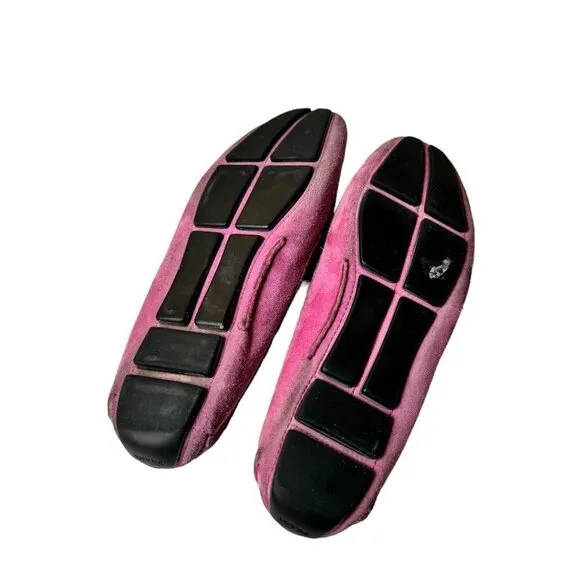 PRADA Vintage Pink Suede Loafers Women Sz.9.5