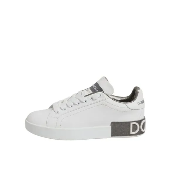 Pre Loved Dolce &amp; Gabbana Low Top Leather Sneakers Women White