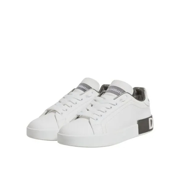 Pre Loved Dolce &amp; Gabbana Low Top Leather Sneakers Women White