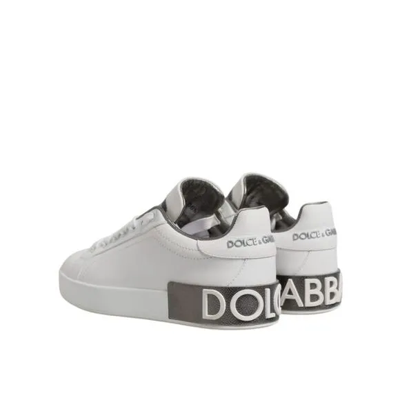 Pre Loved Dolce &amp; Gabbana Low Top Leather Sneakers Women White