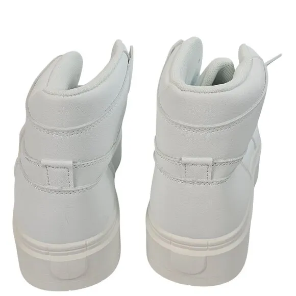 Pretty Little Things Womens 7 White Laceup HighTop Chunky Sole Platform Sneakers