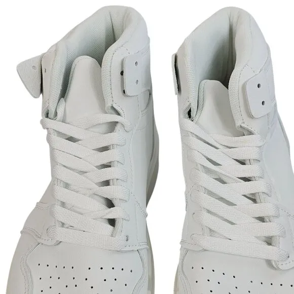 Pretty Little Things Womens 7 White Laceup HighTop Chunky Sole Platform Sneakers