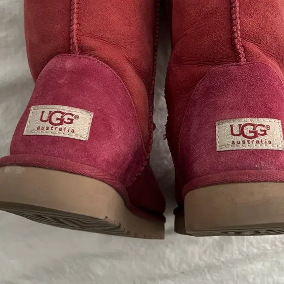 👑✅PRICE FIRM✅Women's Burgundy Red UGG Suede Boots