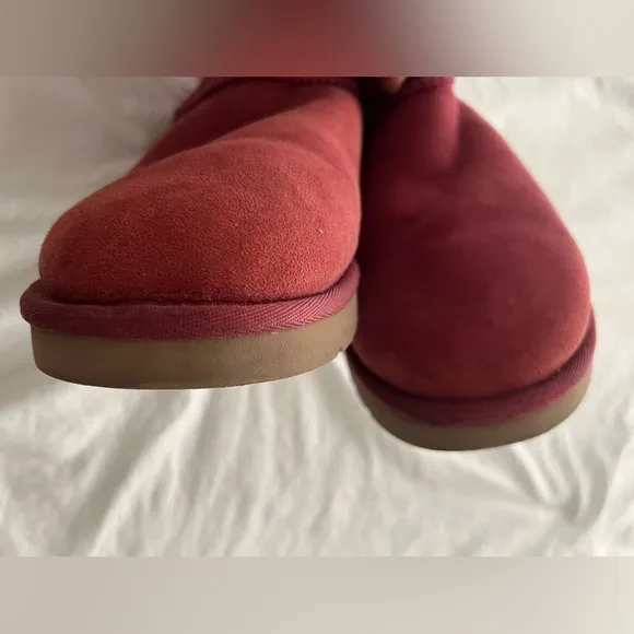 👑✅PRICE FIRM✅Women's Burgundy Red UGG Suede Boots