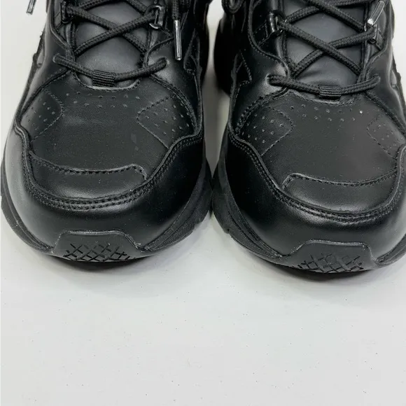 PROPET Stana Leather Slip Resistant Sneakers Black-7.5 (XXW-4E)