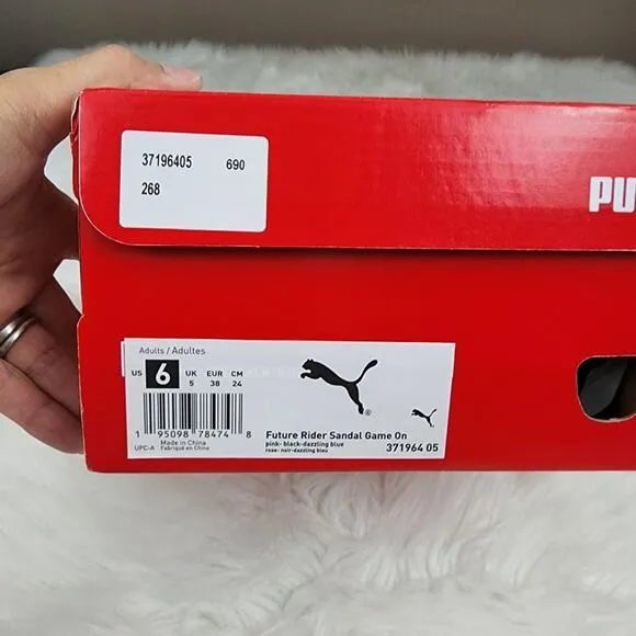 PUMA Future Rider Game On Size 6 Pink Sandals