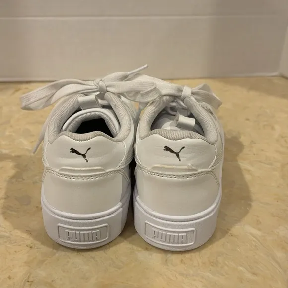 Puma White Thick Sole Sneakers