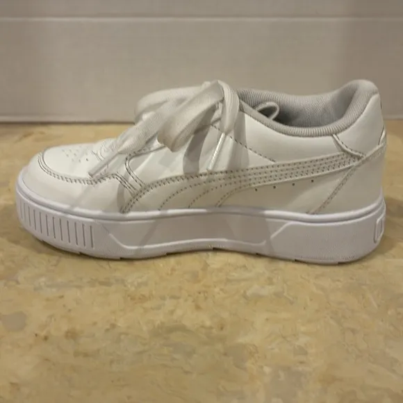 Puma White Thick Sole Sneakers