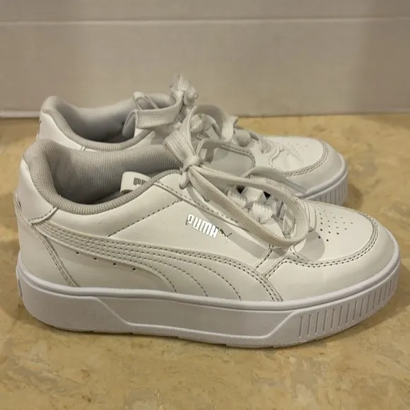 Puma White Thick Sole Sneakers