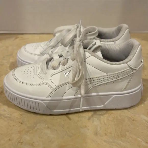Puma White Thick Sole Sneakers