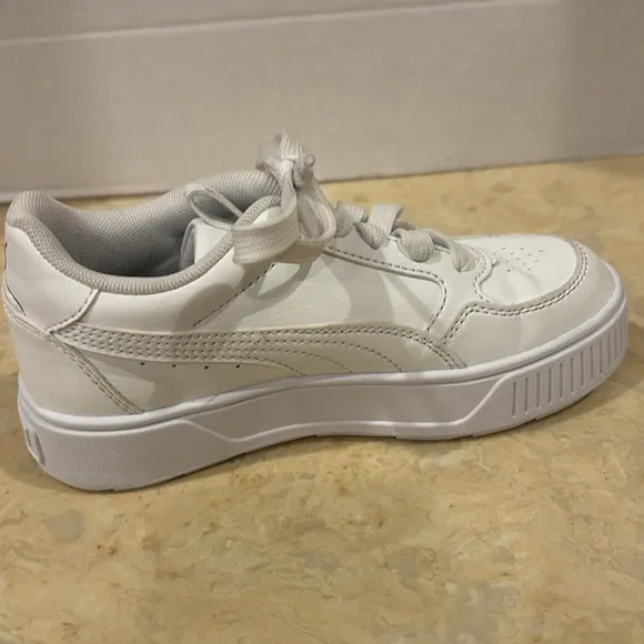 Puma White Thick Sole Sneakers
