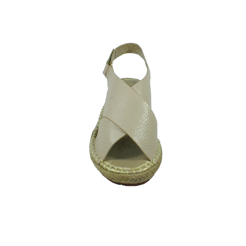"Fortaleza" Leather Wedge Espadrilles
