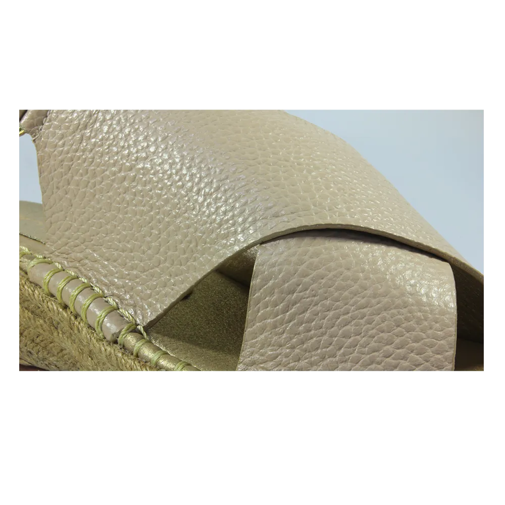 "Fortaleza" Leather Wedge Espadrilles
