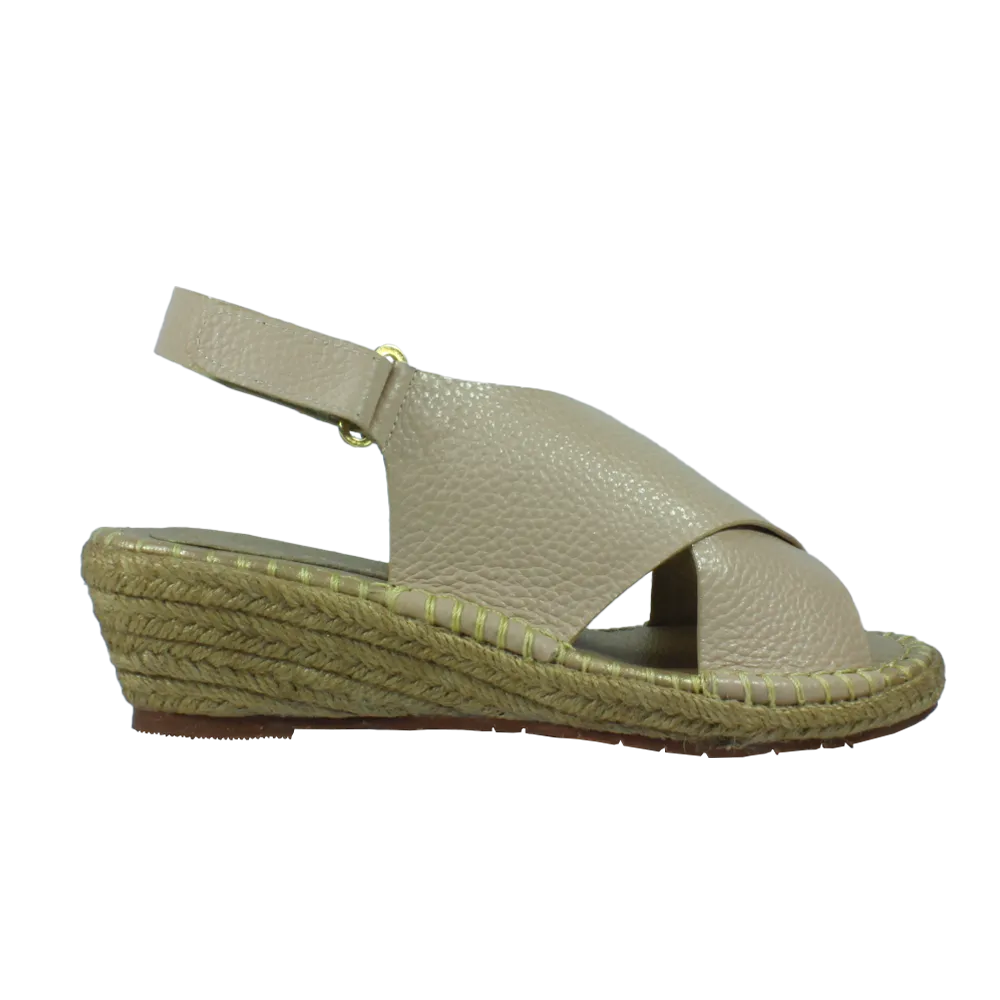 "Fortaleza" Leather Wedge Espadrilles