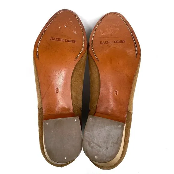 Rachel Comey Chelsea Boots *READ* Brown Suede Block Heel Pull On Ankle Sz 8
