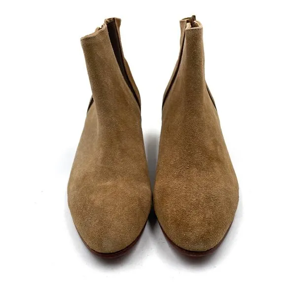 Rachel Comey Chelsea Boots *READ* Brown Suede Block Heel Pull On Ankle Sz 8