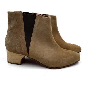 Rachel Comey Chelsea Boots *READ* Brown Suede Block Heel Pull On Ankle Sz 8