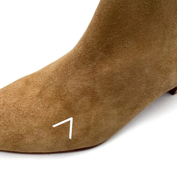 Rachel Comey Chelsea Boots *READ* Brown Suede Block Heel Pull On Ankle Sz 8
